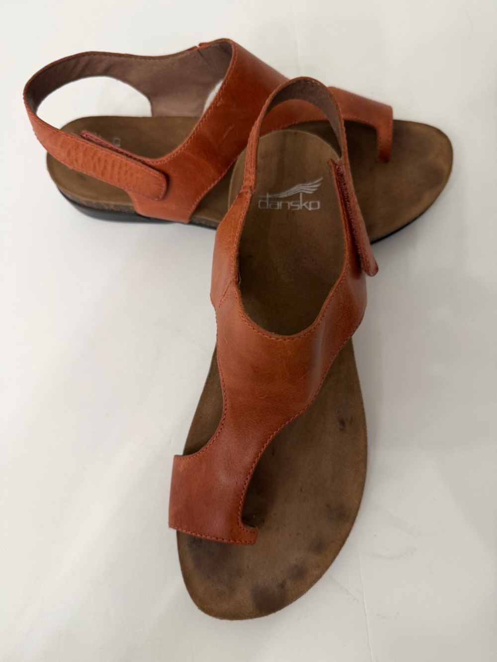 Dansko Women’s Leather Slingback Sandals - Cognac Brown Size 39 - Picture 3 of 11